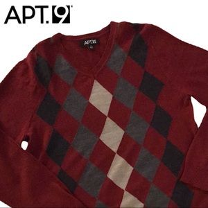 Apt. 9 Merino Wool Argyle Print Sweater